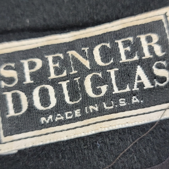 Vintage Spencer Douglas Dark Teal, Black Trim Wool Mid Length Winter Coat Large - Picture 6 of 16